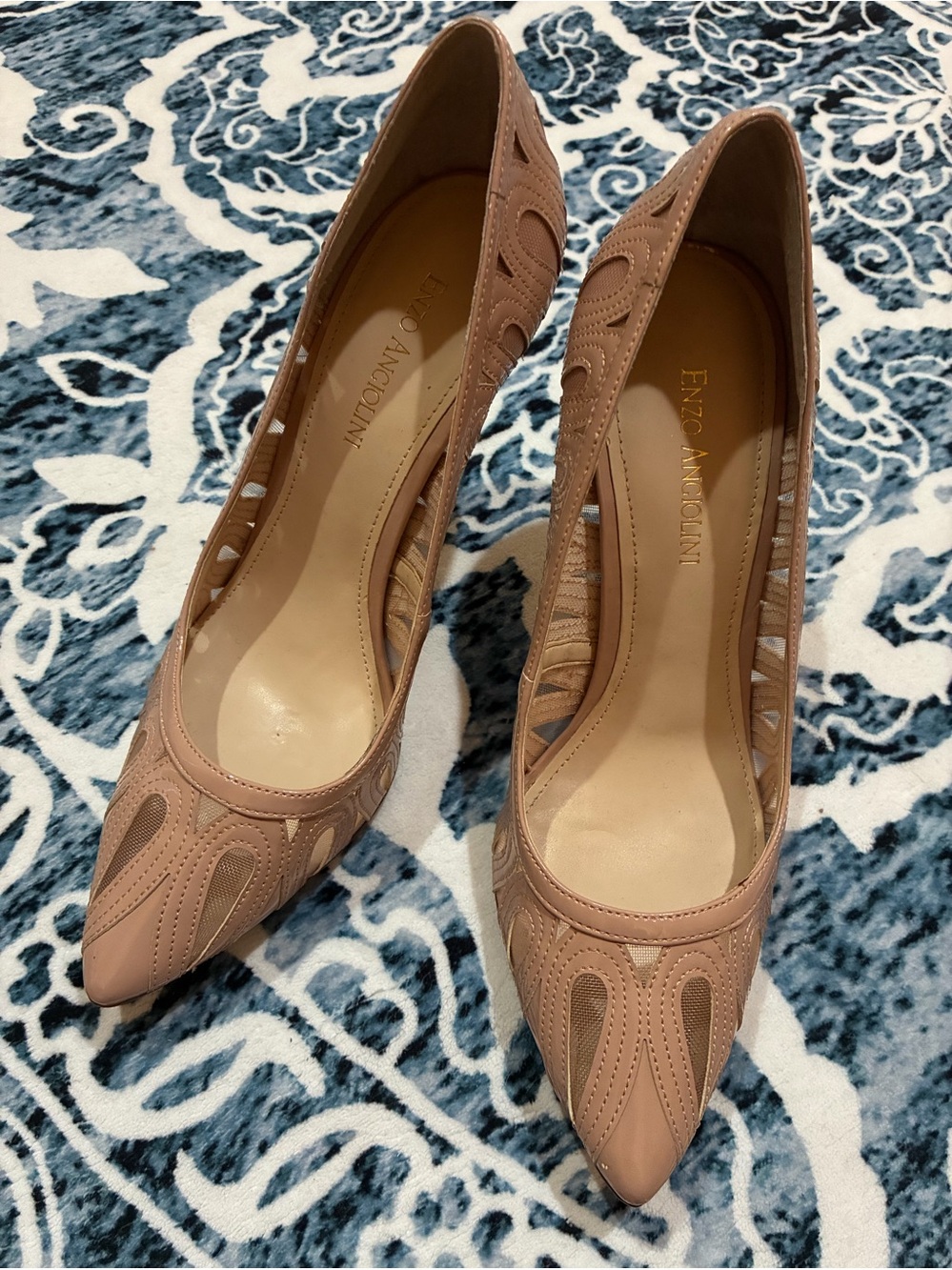 Enzo Angiolini Blush Cutout Pointed-Toe Pumps